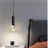 SXYSXYSXY Lampada a sospensione LED Camera da letto comodino luce pendente moderno disegno luci sospese minimalismo lampadario 4500K lampadario Per soggiorno sala da pranzo cucina 6 * 30 cm,Nero