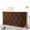 AuMarndi Copertura per Testiera Letto Matrimoniale Copri Testiera Letto Singolo Blu 90cm Rivestimento per Giroletto Matrimoniale Cover Protezione Elastica a Tinta Unita, Imbottito,marrone-220cm