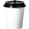 Nicoletti Coffee Nicoletti 50 Bicchieri di Carta Bianchi Paper Cup White 100% BIO con o Senza Coperchio munito di Foro (300 ML con Coperchio)