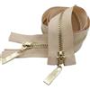 ZacLAy Cerniera Con Denti In Metallo Oro Chiaro Con Doppio Cursore Da 80/100/120Cm, Amido di radice di loto, 5#, 100cm
