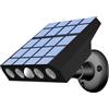 Mtlavishness Luci da giardino solari a forma di telecamera di sicurezza finta con sensore di movimento PIR Luce di sicurezza a LED per illuminazione paesaggistica per percorsi (Bianca)