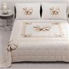 PETTI Artigiani Italiani - Copriletto Matrimoniale Estivo 260x270cm 100 g/m² Double Face, Trapuntino Matrimoniale Primaverile, Trapunta Leggera, Fiocco Beige, 100% Made in Italy