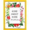 MG Design Cornice 45x60 cm - colore Giallo, in legno, con vetro acrilico - da appendere in verticale o in orizzontale, senza sfondo, per foto, poster, puzzle