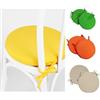 Russo Tessuti Set 6 Cuscini Coprisedia Cucina Sgabelli Rotondi Lacci Double Face Sfoderabili Rotonda Petrolio