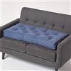 HOMESCAPES Cuscino rialzato per divano a 2 posti, cuscino per pallet o materasso da pavimento in cotone, blu navy, 100 x 48 x 10 cm