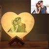 Kiko-ershaa Lampada lunare personalizzata con foto e testo Lampada a cuore personalizzata Lampada lunare 3D per camera da letto Soggiorno decorativo