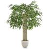 MAIA SHOP Bambù artificiale 105 cm, pianta finta da interno con canne naturali, albero decorativo realistico per casa ufficio hotel