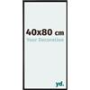 yd. Your Decoration - Cornice 40x80 cm - Nero Opaco - Cornice Decorativa Parete in Plastica con Vetro in acryl - Antiriflesso - 40x80 Cornice - Evry
