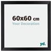 yd. Your Decoration - Cornice 60x60 cm - Nero Opaco - Decorativa Parete in Legno con Vetro in acryl - Antiriflesso - 60x60 Cornice - Mura