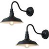 Moddeny 2 Pezzi Applique da parete per esterni retrò IP54 Lampada da parete per portico impermeabile Lampada da parete per esterni in ferro vintage Montaggio a parete Lanterna antica esterna