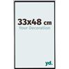 yd. Your Decoration - Cornice 33x48 cm - Nero Lucente - Cornice Decorativa Parete in Plastica con Vetro in acryl - Antiriflesso - 33x48 Cornice - Evry