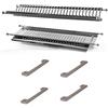 IDOR STORE Scolapiatti in Acciaio Inox da 76 cm di lunghezza variabile da 73 cm a 78 cm con supporti laterali per pensili da 80 cm MADE IN ITALY
