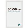 yd. Your Decoration - Cornice 30x50 cm - Bianco Opaco - Decorativa Parete in Legno con Vetro in acryl - Antiriflesso - 30x50 Cornice - Mura