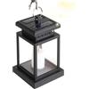 kivrimlarv Lanterne solari da esterno con candela tremolante senza fiamma, impermeabile, luci LED da giardino, patio, cortile e terrazza, lanterna in stile palazzo con atmosfera serale morbida