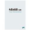 yd. Your Decoration - Cornice 48x68 cm - Bianco Lucente - Decorativa Parete in Plastica con Vetro in acryl - Antiriflesso - 48x68 Cornice - Evry