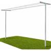 Andrys Stendi Biancheria Esterno Smontabile - Staffe per Stendere i Panni Esterno con Pali Quadri da Cementare - Acciaio Zincato a Freddo - Altezza 220cm - Fili NON Inclusi