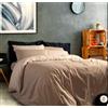 L'Emporio Casa Set Copripiumino Copritrapunta Bicolore Tinta Unita in Cotone 100% Italiano, Effetto Setato, Morbido sulla Pelle- Varie Misure (Corda - Sabbia, 1 Piazza 1 Federa)