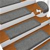HUOLE 15 gradini per Scale con Coperchio, Tappetino per Scale, Protezione per Interni, Tappetino Antiscivolo e Autoadesivo, per Scale in Legno