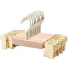 ZESLIV grucce appendiabiti, Set di 10, Grucce per Completi in Legno, Grucce per Pantaloni e Gonne, Grucce Appendiabiti Salvaspazio, grucce bambini, 25cm*1,2cm