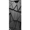 A.Monamour Adesivo Porta Autoadesiva Sfondo Nero Geometrico A Forma Di Poligono Triangolare Vinile PVC Adesivi per Porte Interne 3D Pellicola Adesiva Poster Sticker Murale Parete Carta da Parati