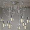 EFPD Lampadario moderno, lampadario a ragno bianco - 10 luci, cavo da 200 cm, apparecchi di illuminazione bianchi fai da te per decorare la tua stanza