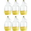 Firmadigaranzia srl 6 x Damigiana, Fiasco, Bottiglie di Vetro, da 5 l, con Chiusura a Tappo VITE e cestello - Dama Vetro 5L per Acqua Vino Olio - BOCCIONE Vetro per STOCCAGGIO vino acqua olio