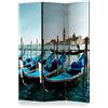murando - Paravento da Interno Barche 135x172 cm 3 Pannelli - Stampa Unilaterale su Tela in TNT - Separe per Ufficio Ambienti Paraventi Decorazioni Moderno Soggiorno - Venezia d-C-0126-z-b