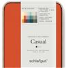 schlafgut Casual Lenzuolo con angoli da 90x190cm a 100x200cm, 100% cotone organico, Red Mid