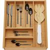ORGA-BOX 3 Inserto portaposate BAMBOO per cassetto 50 cm 473 x 397 mm | con in legno a 6 scomparti per cucine Nobilia da agosto 2012