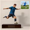 GMDLSK Figurina Personalizzata in Acrilico con Foto per Amanti del Calcio - Decorazione da Scrivania Stile Cartoon con Base - Regalo Originale per Uomo, Marito e Appassionati