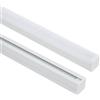 LEDKIA LIGHTING Profilo Alluminio a Sospensione 2m per Striscia LED fino a 17mm Bianco 2 m Bianco traslucido