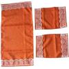 Corredocasa - Tris centrini ricamati con pizzo in canapa - set 1 pezzo runner da tavola 40 x90cm e 2 centri comodini 30 x40cm - artigianali moderni per mobili, cucina, sala da pranzo e camera da letto
