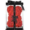 NWSX Orso di rose - Orsetto di rosa fatto a mano, migliore decorazione artificiale regalo per la festa della mamma, San Valentino, sposa, matrimonio, perfetta confezione regalo trasparente (10 cm,