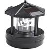 RANRAO Faro Solare, Faro a LED ad Energia Solare, Lampione stradale Impermeabile Girevole a per 360 Gradi Lampada da Torre per Esterni per Prato da Giardino - Nero
