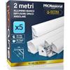 Eurocali 5x Profili Angolari da 2 metri (10mt) in Alluminio Bianco per Strisce LED Copertura Opaca ingombro max striscia led 10.5mm - 15.8 x 15.8