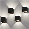 LEDMO 4 Pezzi Applique da Parete Interno/Esterno 12W LED 4000K Bianca Naturale con Angolo del Fascio Regolabile IP65 Impermeabile