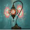 VALVELLO | Lampada A Mosaico | Oceano | Turca Marocchina A Collo Di Cigno, Stile Tiffany, Decorativa In Vetro Per Camera Da Letto, Soggiorno, Regalo Per Occasioni Speciali/Persona Speciale