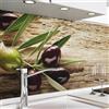 danario Rivestimento Paraschizzi Cucina Adesivo da Parete I Effetto Opaco I Spesso e Rigido I Ignifugo e Resistente all'Acqua I 0,40 mm I Olive - 80 cm x 400 cm