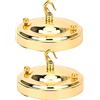 Tissting 2 Pezzi Rosone da Soffitto con Gancio, Lampadario a Soffitto in Ferro Vintage con Piastra a Gancio Accessori per Lampade a Sospensione Multiuso(d'oro)