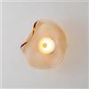LOGT Applique LED in Vetro per Interni Lampada da Parete Curva Design Dimmerabile 3 Modalità Colore Lampada da Soggiorno 3000K/4500K/6000K Illuminazione Decorativa da Parete Rotonda 7W Luce,Cognac