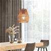 lux.pro Lampada a Sospensione con Paralume Fatto con Corda Lampadario Moderno Lampada da Soffitto Cavo fino a 140 cm - Beige
