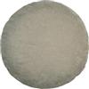Beties Serie di Tonalità - Federa per cuscino rotonda, ca. Ø50 cm, Premium, tinta unita, da azienda tedesca, consistenza ciniglia in qualità per arredamento - Greig-Taupe
