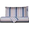 Smart Deco Home Set copripiumino federe letto parure copripiumino stampa fantasia 100% cotone Made in Italy UNA PIAZZA E MEZZA RIGA MAXI AZZURRO