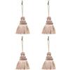 Fenghuangwu - Set di 4 eleganti nappe in poliestere, nappe per chiavi, accessori fai da te per mobili, luce e decorazione domestica, 4 confezioni (mix rosa)
