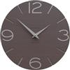 CalleaDesign - Orologio da Parete Smile, Artigianale Made in Italy, 30 cm, Elegante e Silenzioso, Alta Qualità, Idea Regalo Perfetta [legno rovere wengé ed alluminio]