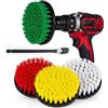 HUAWELL DrillStuff - Spazzole morbide e medie e rigide per pulizia di docce, vasche, bagni, piastrelle, malta, tappeti, gomme e barche da DrillStuff