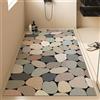 Pevfeciy Tappetino doccia palestra 70x70 cm Tappeto doccia antiscivolo Modello di pietra Tappetino doccia antiscivolo per bagni moderni,PVC,Alta permeabilità all'acqu