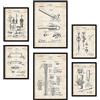 Nacnic Set di 6 poster di brevetti Strumenti di costruzione 2. Poster con illustrazioni di brevetti retrò per la tua casa. Decorazione interna in stile vintage. Dimensioni A4 e A3. Senza cornice.