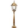vetrine in rete Vetrineinrete® Lampione da giardino con palo lanterna da terra luce per esterno in alluminio e vetro con portalampada E27 ES39 87 cm(Bronzo) P28