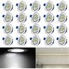 Aufun Faretti LED ad incasso orientabili 3W Lampada da soffitto set da 20, 110V-230V plafoniera ad incasso - Bianco freddo [Classe di efficienza energetica A+]